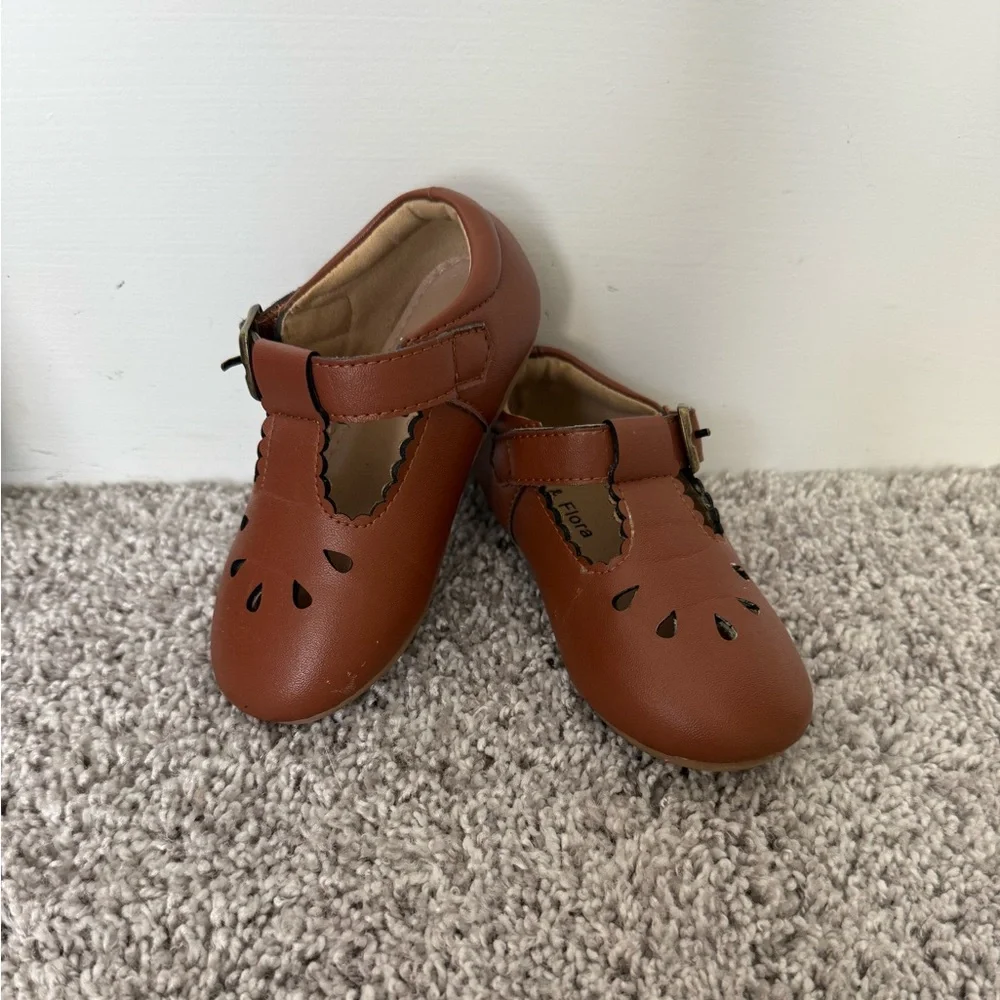 Felix and Flora Brown Mary Jane Kids Dress Shoes